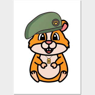 Green Beret Hamster Posters and Art